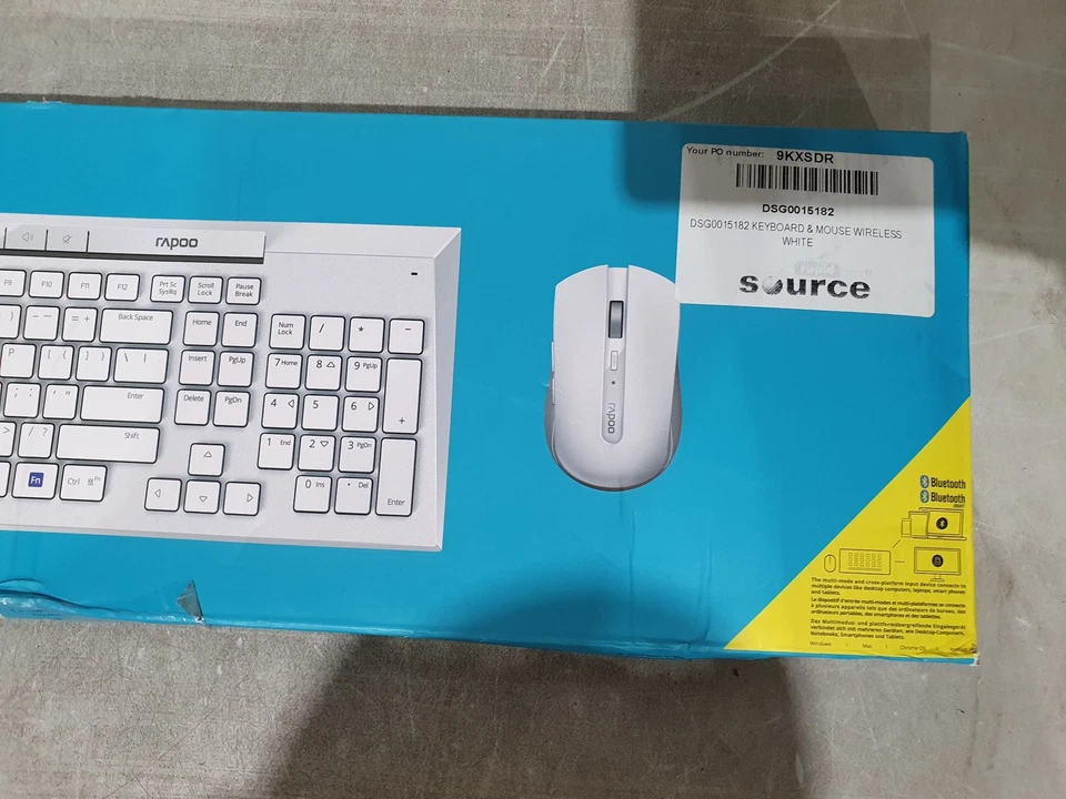Rapoo 8200M Wireless Keyboard & Mouse Combo White QWERTY (Standard) 1600 DPI - Image 4 of 4