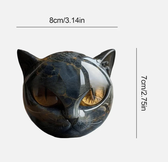 Luxury Black Cat Sculpture – Elegant Home Decor & Gift-Ready Art Piece - Image 4 of 4