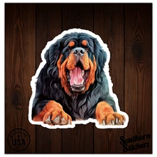 Tibetan Mastiff Dog - Vinyl Decal Sticker - Car Window Laptop - ebn11897