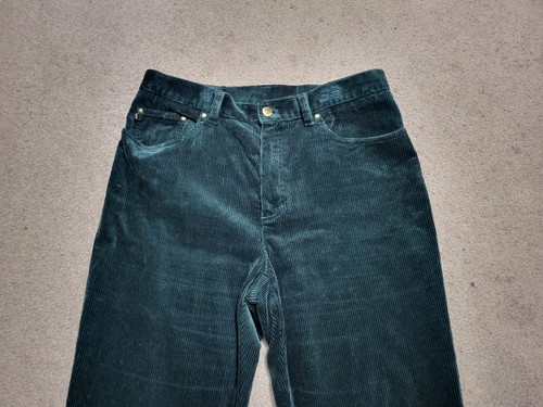 VTG. RALPH LAUREN JEANS CO. Corduroy Dark Green Pants Size 12P - See Photos! - Picture 2 of 6