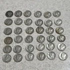 36 Mercury Dimes 10C Silver Coins Circulated US Lot. (6) of each year 1940-1945