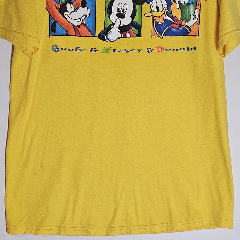 Camisa De Colección Disney Mickey Unlimited Para Hombres Gráfico Mediano Goofy Donald Años 90 Foto 3 de 4