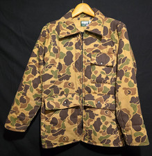 Vtg SafTBak Made in USA Camouflage Fowl Hunters Coat - Sz M 38-40