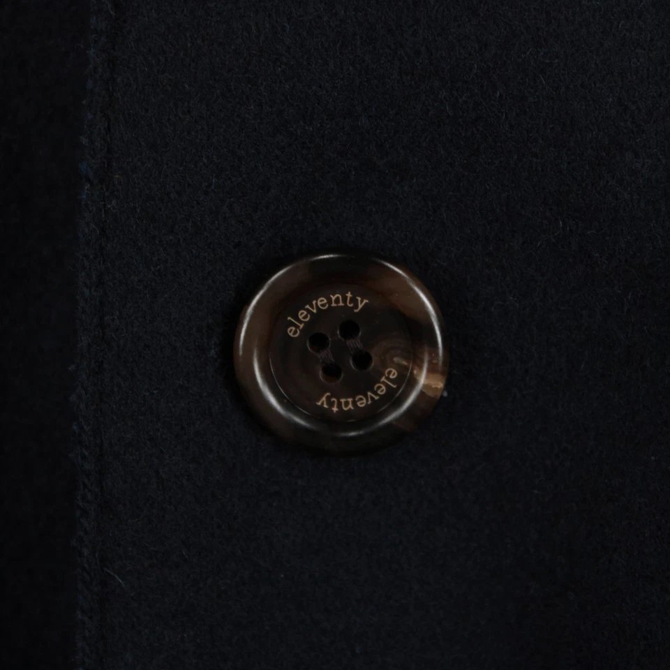 Eleventy NWT Overcoat Size 54 (US XL) in Navy Blue Wool / Nylon Blend - Image 3 of 4