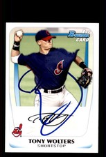 Signed Baseball Card Auto Tony Wolters 2011 Bowman #BP98 Cleveland Indians