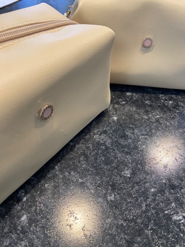 TWO Bvlgari toiletries bags beige ladies NEW UNUSED