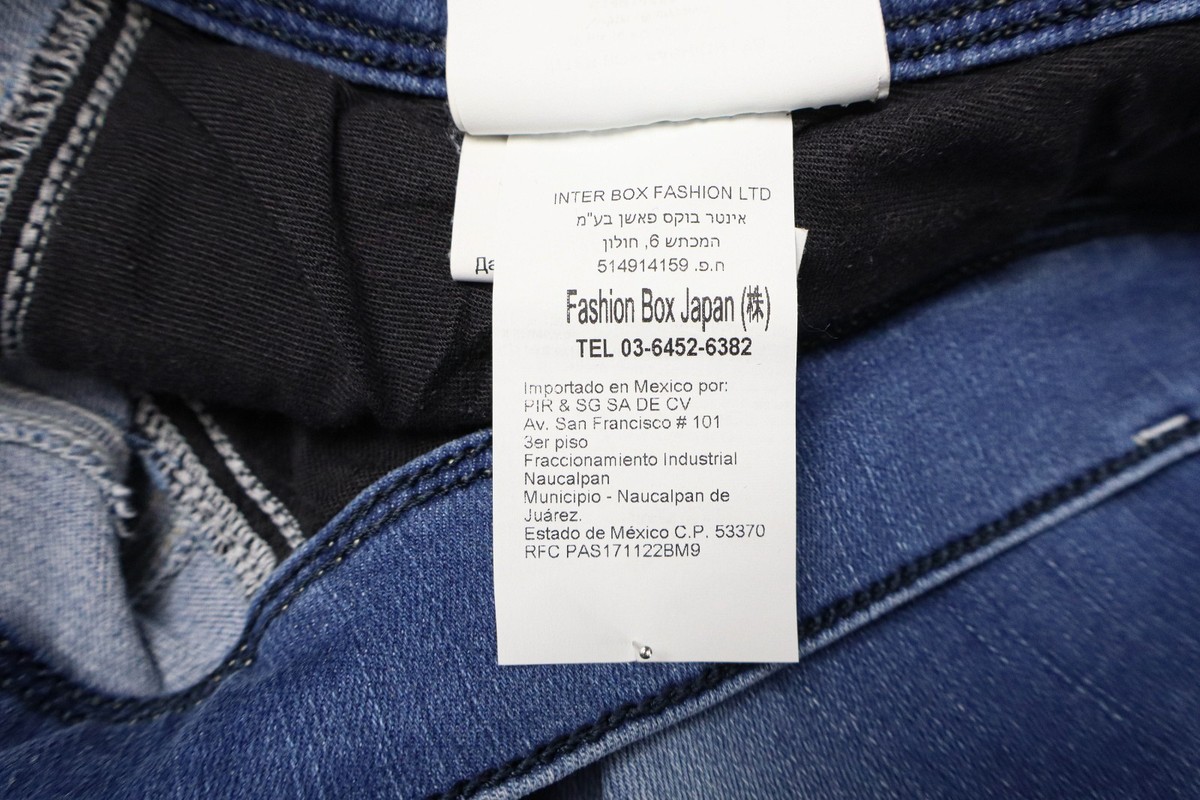 REPLAY Anbass Jeans Men's W32/L34 Slim Fit Blue Denim Faded Zip
