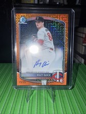 RILEY QUICK 2025 Bowman Chrome Auto Orange Refractor /25 BMA-RQ Mega Box Mojo