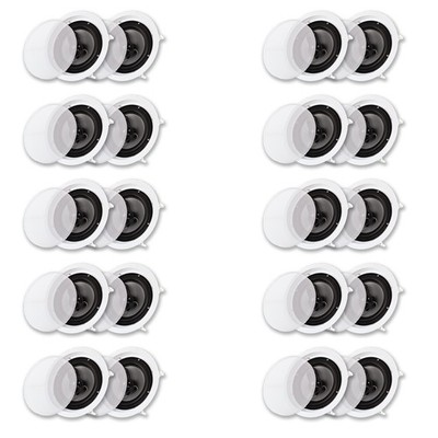 Acoustic Audio CS-IC83 Flush Mount In Ceiling Speakers with 8'' Woofers 10 Pair