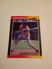 JOHN KRUK (in-person & hard-signed) AUTOGRAPH 1989 Donruss card #86 San Diego