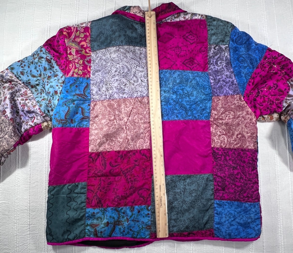 Tantrums Collection Patchwork Silk Jacket Boho Hi… - image 7