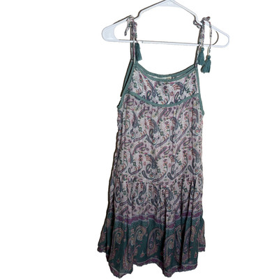 Blue Boheme Dress Women's One Size Cottage Boho Milk Maid Cotton Shift Casual