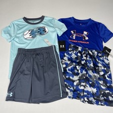 Under Armour Boys Size 6 Short Sleeve T-Shirt  Shorts, 4pc Lot