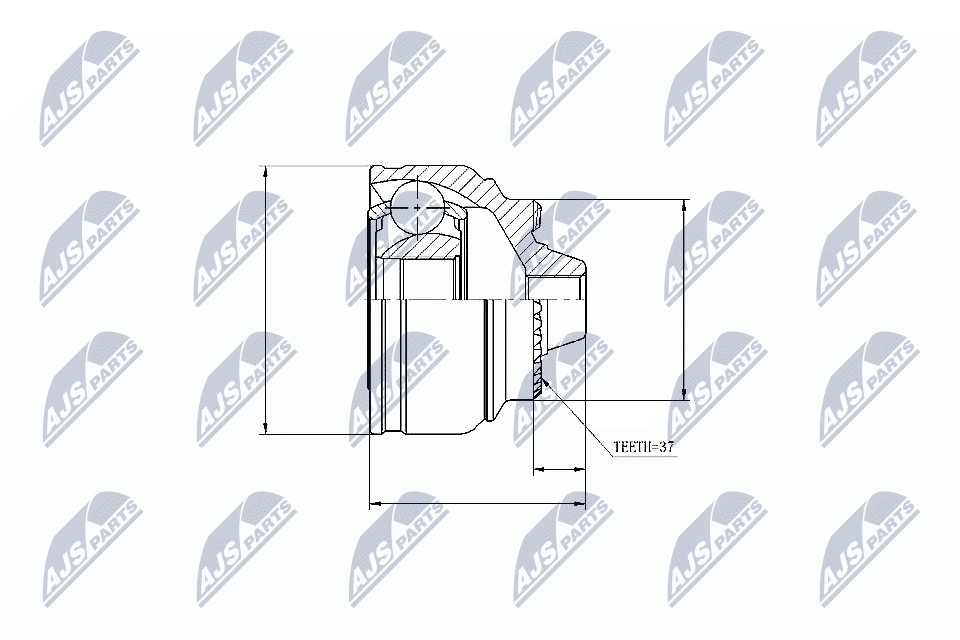 Fits NTY NPZ-BM-009 external joint front BMW 5/6/7 07- XDRIVE - Image 9