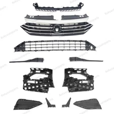 11PC For Jetta 2019-2021 Upper Lower Grille Mesh Bumper Retainer Support Bracket