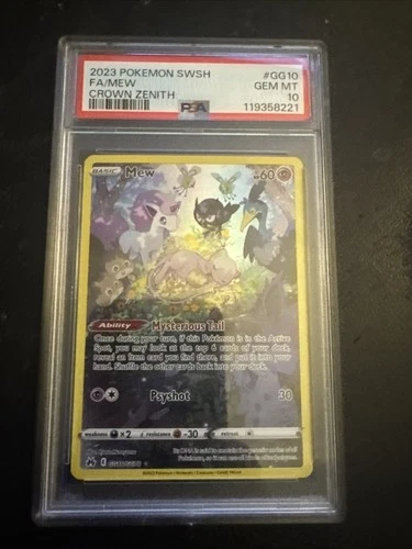 MEW #GG10 PSA 10 2023 POKEMON SWORD & SHIELD CROWN ZENITH FULL ART