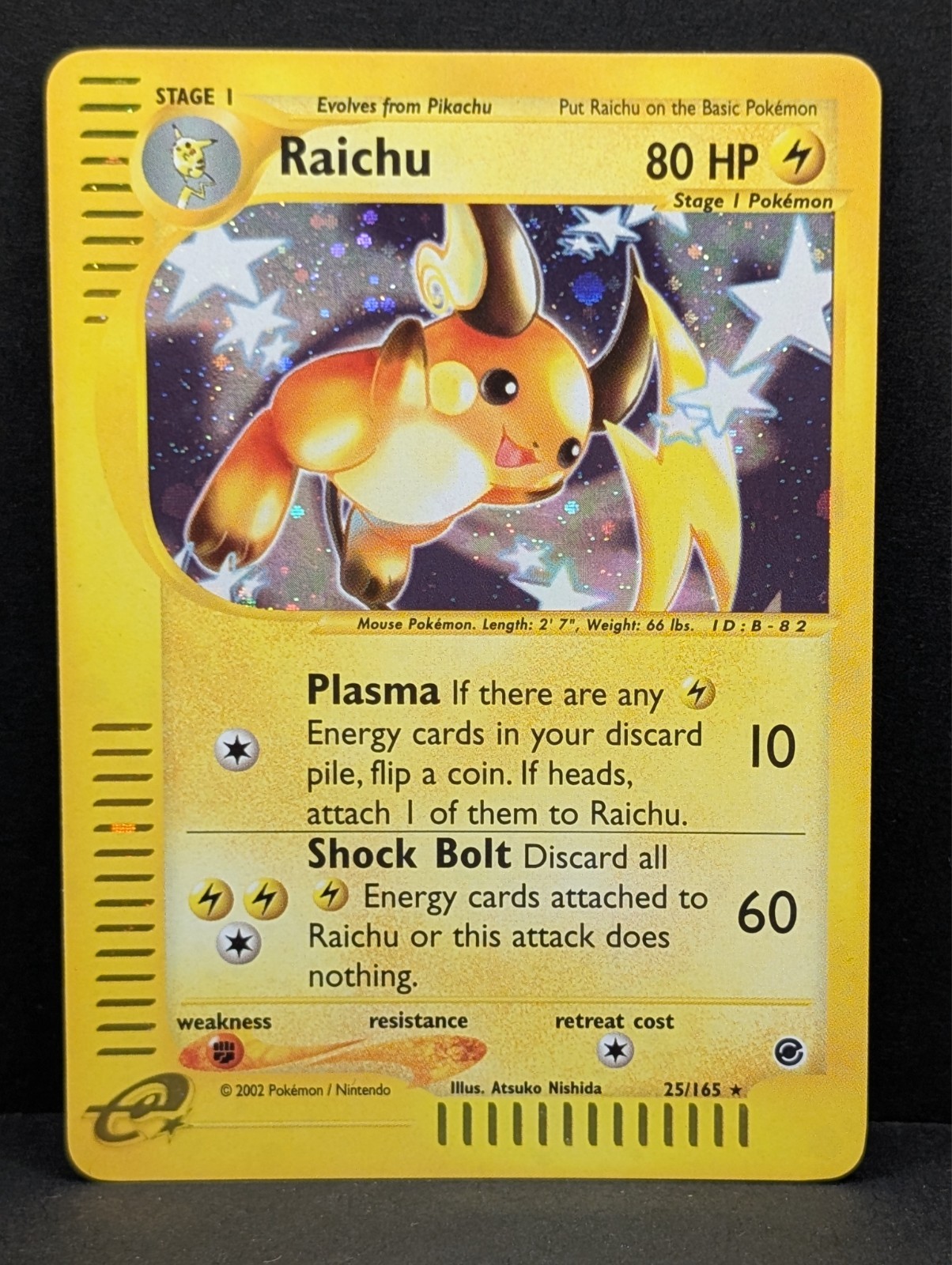 Raichu 025/165 Expedition Base Set Holo Rare Pokemon TCG Nintendo Pikachu NM