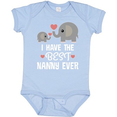 Inktastic Best Nanny Ever Grandchild Baby Bodysuit Girls Boys Childs Apparel