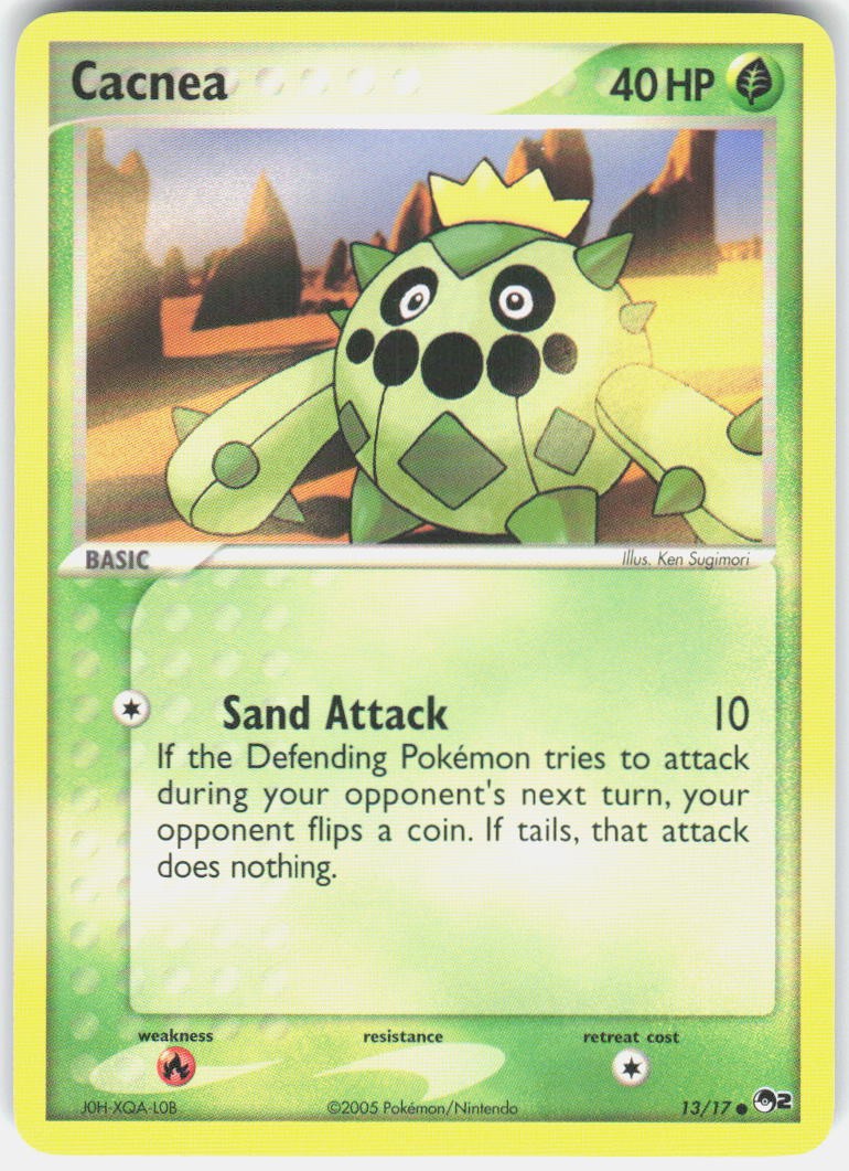 Cacnea 13/17 Common POP Series 2 Pokemon Lightly Played