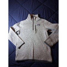 Patagonia Better Sweater Kids Boys M 10 Gray Heather 1/4 Zip Fleece Pullover