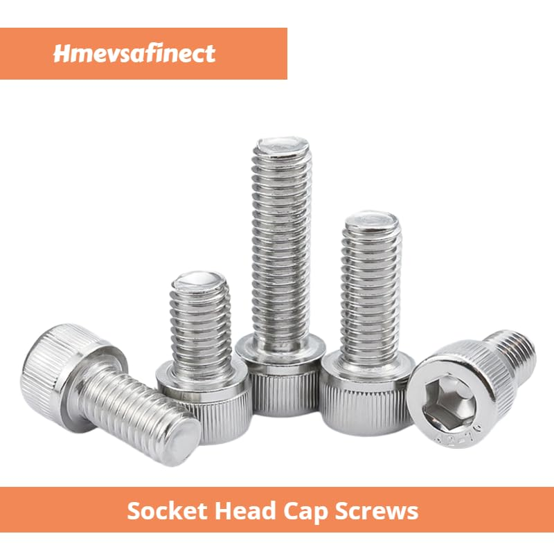 10 Pcs M6 x 25mm Thread Pitch 1 mm Stainless Steel 304 Hex Socket Head ...