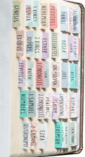 Laminated Bible Tabs (Large Print, Easy to Read), Personalized Bible Journaling 