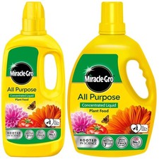 Miracle Gro Grow All Purpose Liquid Plant Food Feed Concentrate Fertiliser 800ml