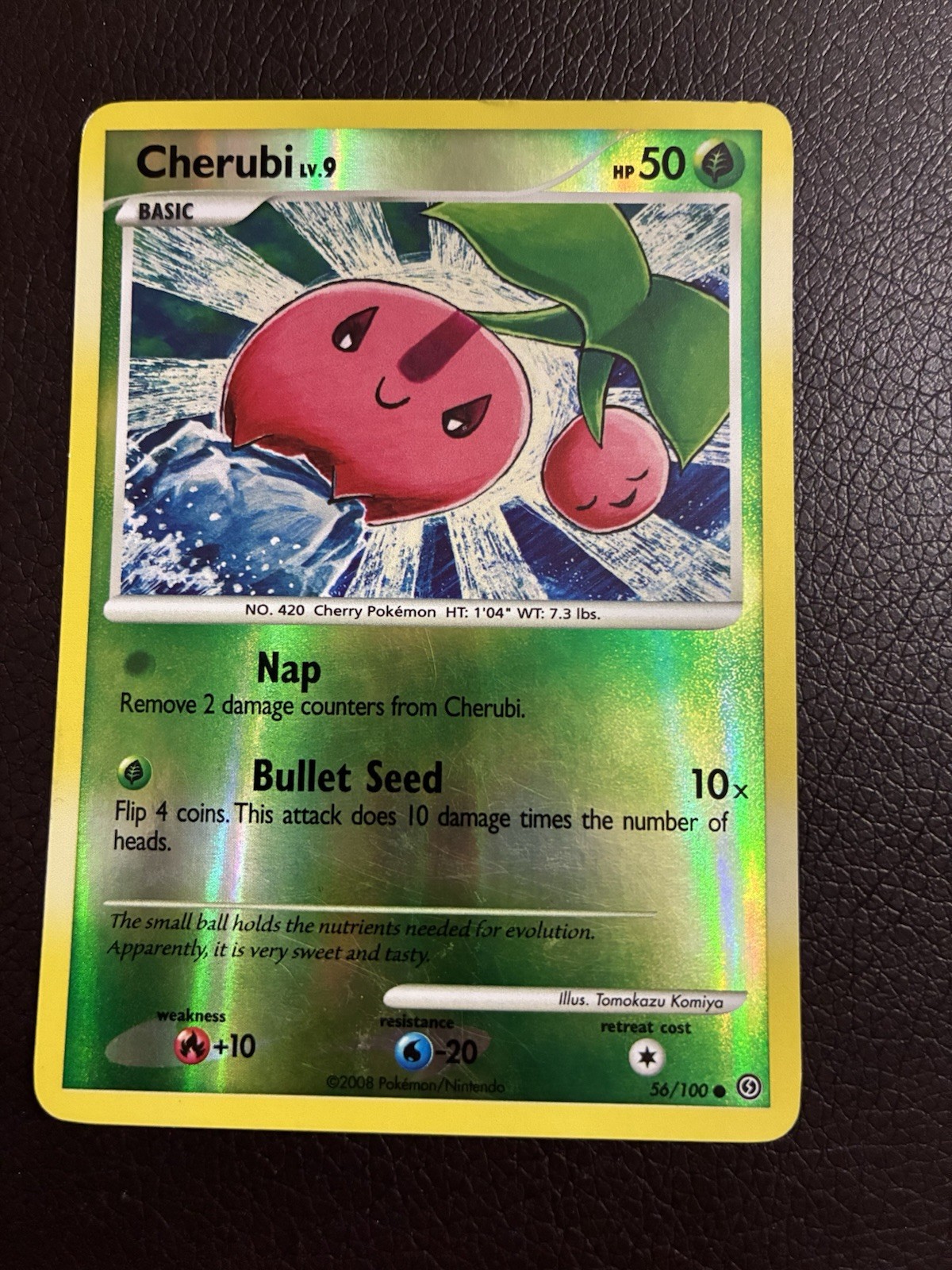 Pokémon Cherubi 56/100 Reverse Holo Stormfront 2008