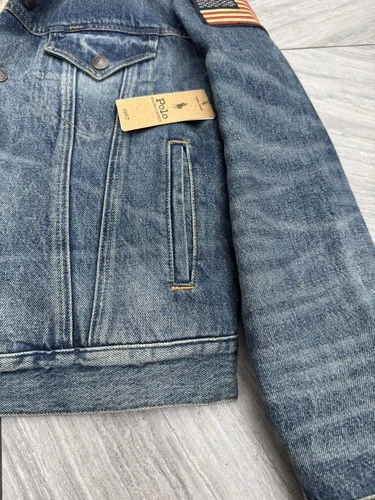 Polo Ralph Lauren Sherpa Fleece Lined Denim Trucker Jean Jacket Men’s Size L image 12