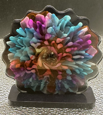 Customizable Multi Color Bloom Personal Coaster with base