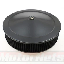 14x3" Air Cleaner Washable Recessed Holley Edelbrock Rochester AED Black SBC BBC
