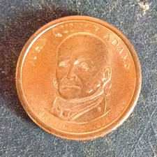 2008 John Quincy Adams upside down edge letters,as I have many 