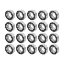6204-2RS 20x47x14mm Ball Bearing 6204 2RS 20 Pcs Double Rubber Sealed Miniature