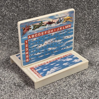 Vintage 1981 Tomland AIR BATTLE Travel Game - Complete with All Pegs Rare Retro