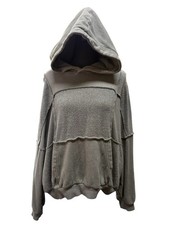 Aerie Cozy Hooded Pullover in Gray - Women's Sweatshirt Size Large