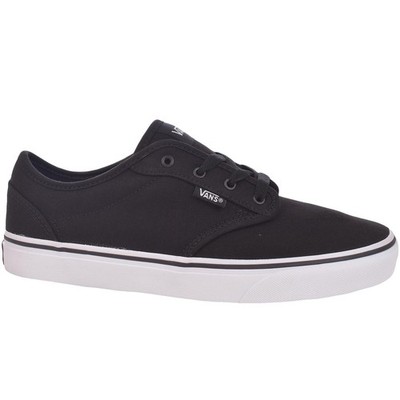 Vans Junior Kinder Atwood Freizeit Low Rise Canvas Turnschuhe Sneaker Schuhe-schwarz