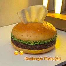 Funny Hamburger Tissue Box  Creative Paper Holder for Desk Home