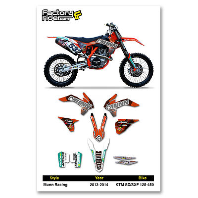 2013-2015 KTM SX/SXF Team Munn Racing Motocross Graphics Dirt Bike Graphic Decal