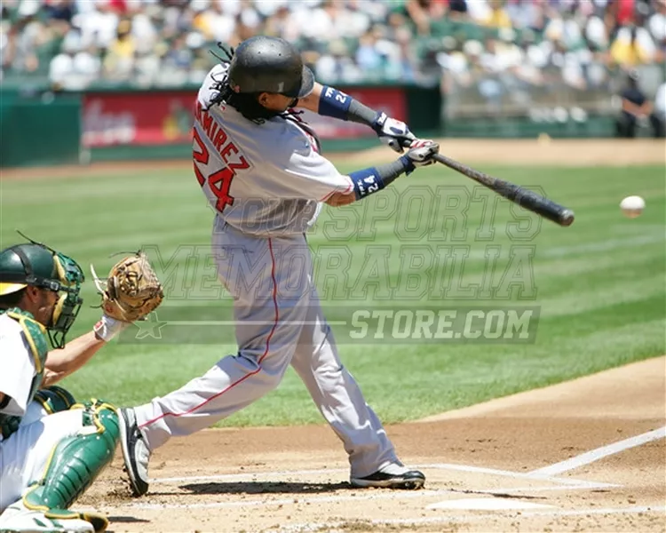 Manny Ramirez Boston Red Sox at bat away jersey 8x10 11x14 16x20 photo 078