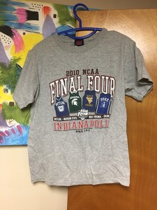 2010 Final Four T-shirt Indianapolis Small Gray Duke Butler Michigan State  WVU | eBay