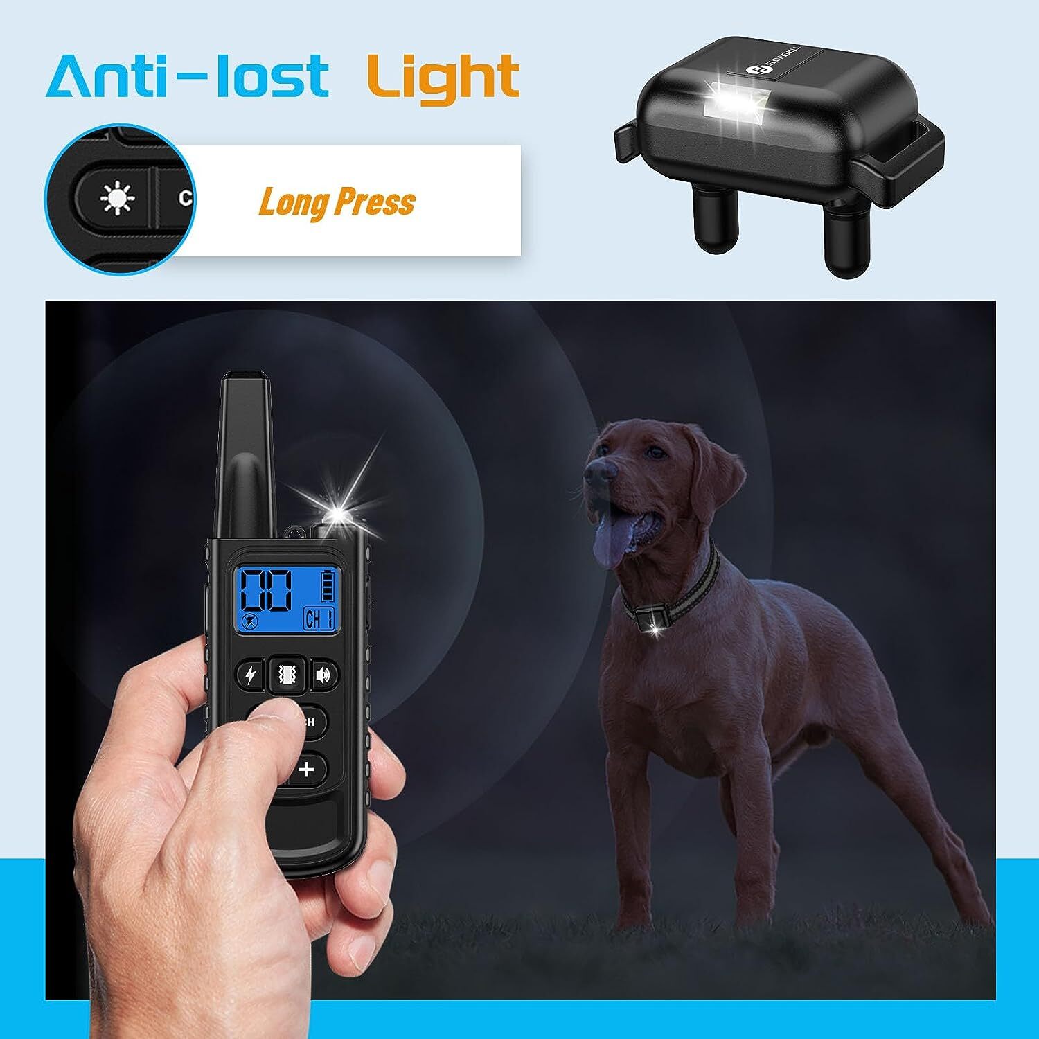 2600 FT Remote Dog Shock Training Collar Rechargeable Waterproof Pet