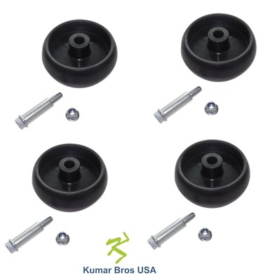 FOUR (4) Deck Wheels Fits John Deere EZ Track Zero Turn Z225 Z235 Z245 W/Bolt&Nu