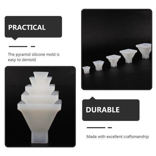 5x Pyramid Silicone Moulds Flexible Pyramid Shape DIY Resin Epoxy Casting Mould - Picture 4 of 12