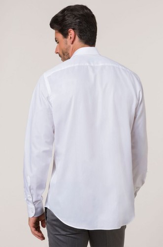 Camicia Uomo Taglie Forti a Manica Lunga Bianca Regular Fit Cotone Elegante 4XL - Foto 5 di 20