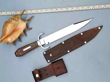 custom hand made Steel D2 Bill Bagwell Hell's Belle Style Bowie Leather Sheath