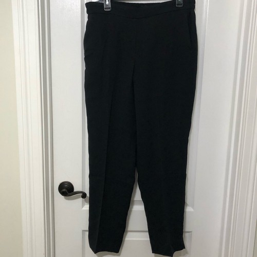 J. Pantalone donna Crew Jamie taglia 14T nero gamba dritta classico pull on nuovo con etichetta - Foto 1 di 10