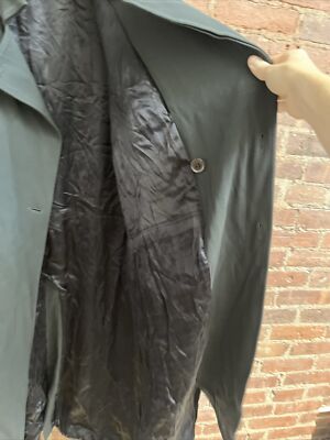 Vintage Giorgio Armani Collezioni Men Coat, Sz 44, Teal 100 Vintage Giorgio Armani Collezioni Men Coat, Sz 44, Teal 100