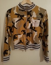 Vintage Camouflage Jacket With Sparkly Elastic Edging S/m