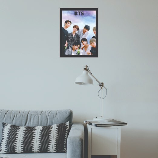 BTS Photo Frame Synthetic Wood & Paper For Home and Office