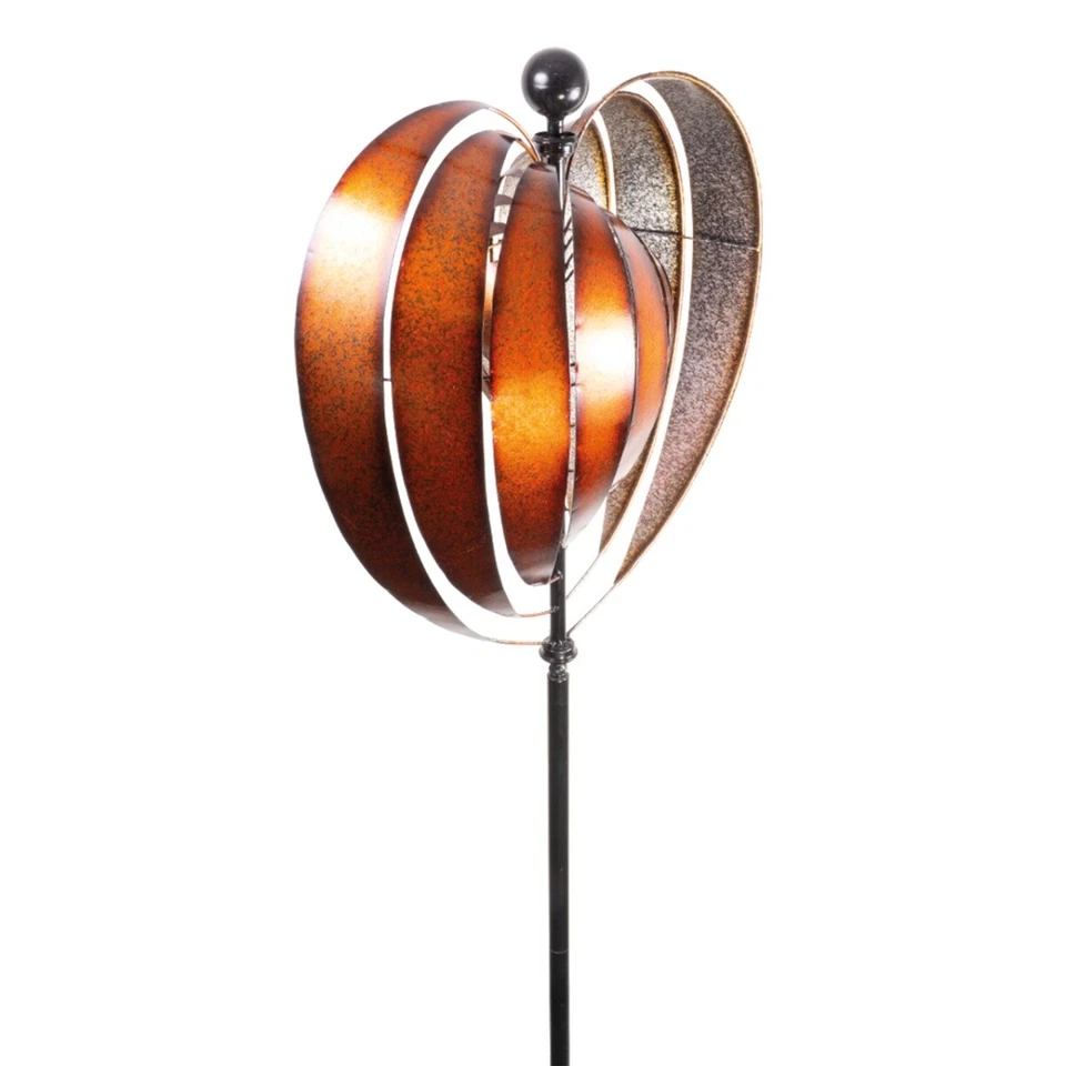 CIM Windrad Herz Windräder Ø54cm Gesamthöhe: 200cm Windspiel Garten Metall - Bild 2 von 3